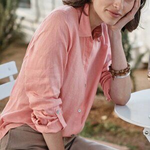 J. Jill Linen tab sleeve top